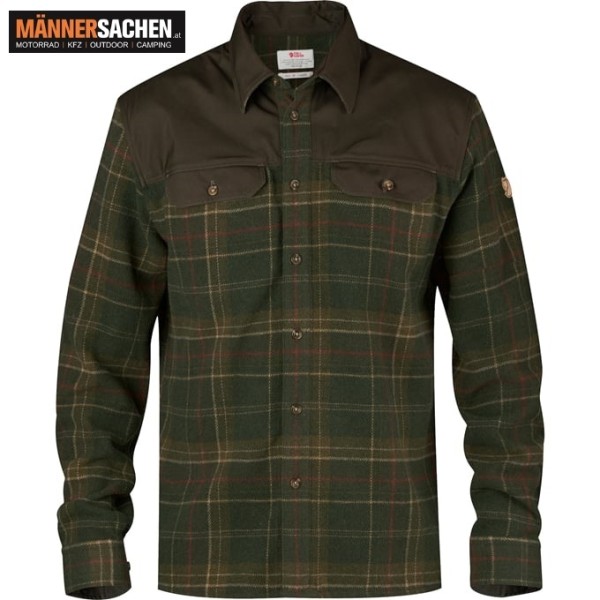 FJÄLLRÄVEN GRANIT SHIRT M Strapazierfähiges grün, warmes Holzfällerhemd F90339