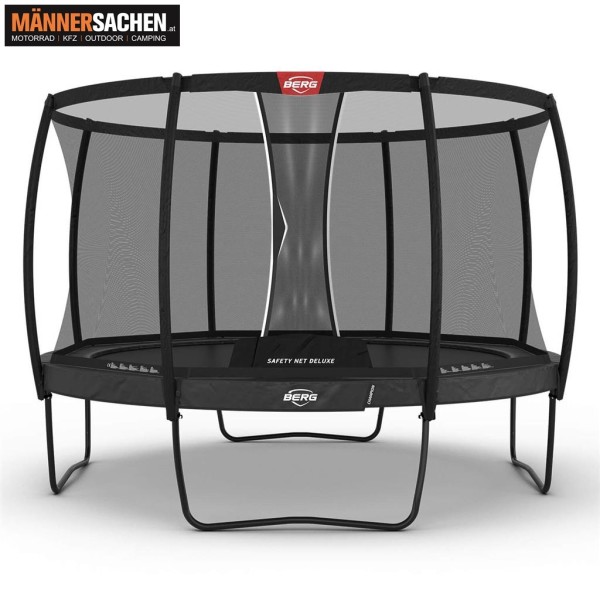 BERG TOYS Trampoline CHAMPION REGULAR 380 GRAU + SICHERHEITSNETZ DELUXE 35.42.93.03