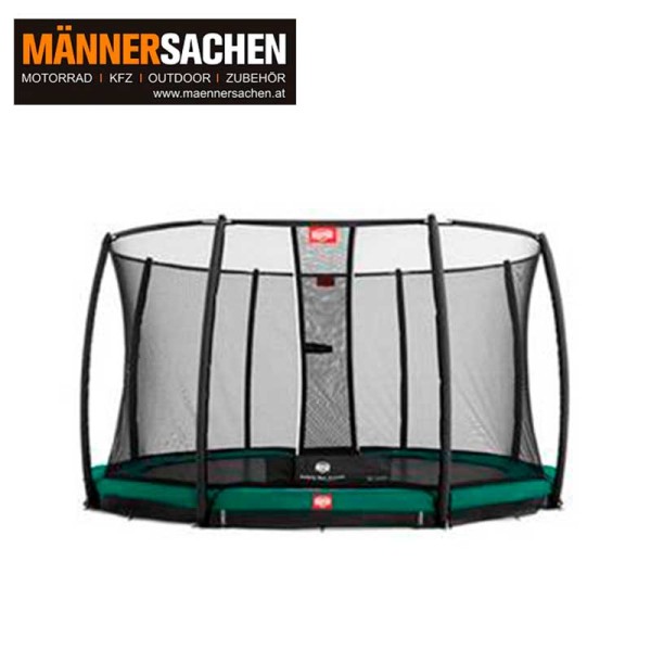 BERG TOYS Trampoline CHAMPION INGROUND 430 grün + SICHERHEITSNETZ DELUXE XL 35.44.11.01