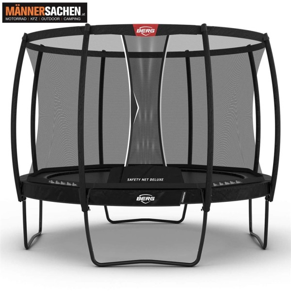 BERG TOYS Trampoline CHAMPION Regular 330 schwarz + Sicherheitsnetz Deluxe 35.41.95.03