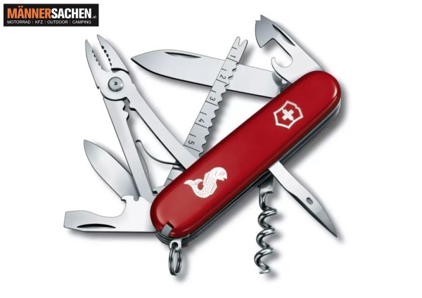 VICTORINOX ANGLER Taschenmesser mit 19 Funktionen in der Farbe rot 1.3653.72