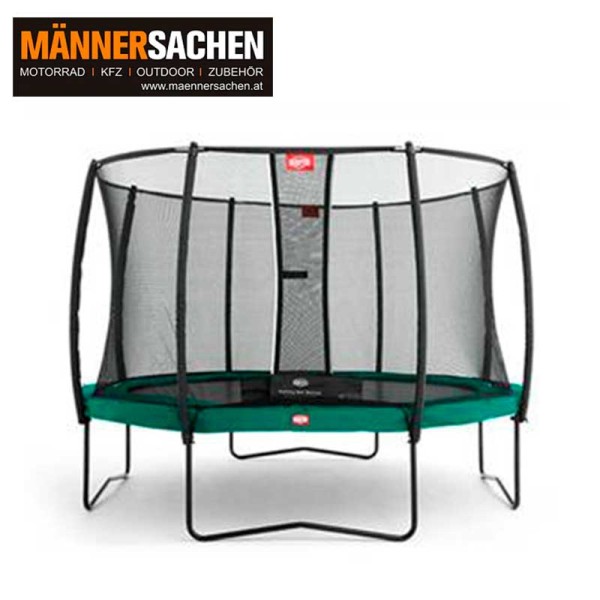 BERG TOYS Trampoline CHAMPION REGULAR 330 grün + SICHERHEITSNETZ DELUXE 35.41.01.04