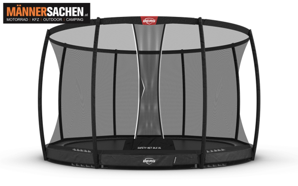 BERG TOYS Trampoline CHAMPION INGROUND 430 grau + SICHERHEITSNETZ DELUXE XL 35.44.87.02