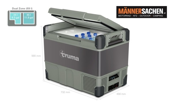 TRUMA Kompressorkühlbox Cooler C 69 DUAL Kühlox 69 Liter ( 24 + 45 Liter ) Dual Zone