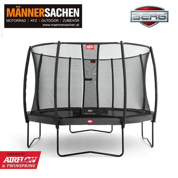 BERG TOYS Trampolin CHAMPION 430 cm REGULAR grau LEVELS mit Sicherheitsnetz Deluxe. MODELL 2022