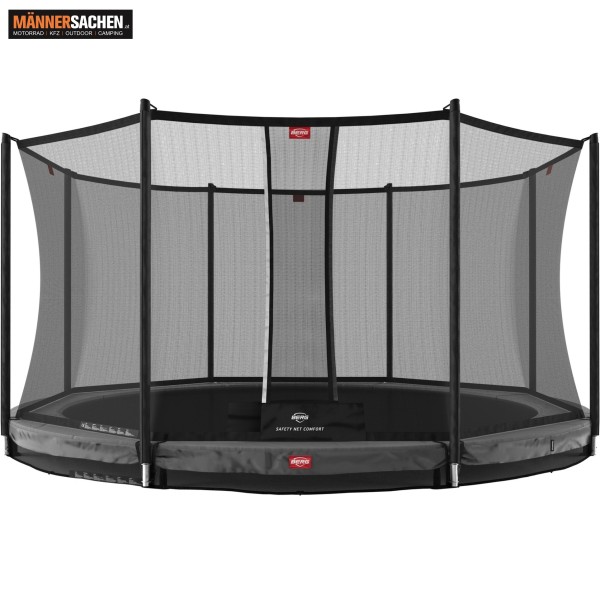 BERG TOYS Trampolin CHAMPION INGROUND 380 grau + SICHERHEITSNETZ COMFORT SONDERAKTION nur für LAGERN