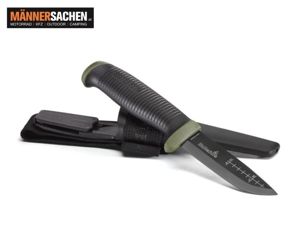 HULTAFORS Outdoor Messer OK4 mit einem rutschsicheren Griff und Halterung für Feuerstahl. LAGERND