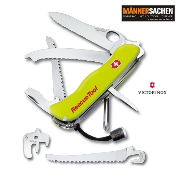 VICTORINOX Rettungsmesser "Rescue Tool" 0.8623.MWN Unser Tipp für Feuerwehr Rettung Bergrettung Poli