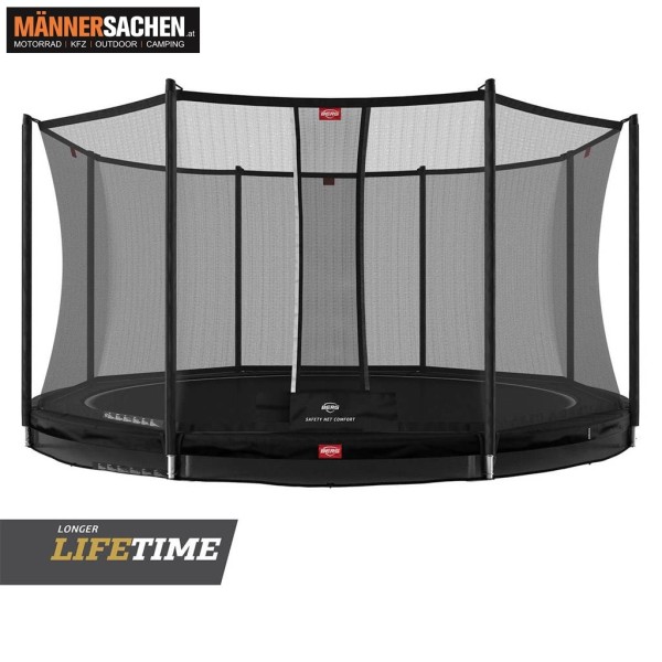 BERG TOYS Trampolin FAVORIT Inground 380 Black + Safety Net Comfort 35.12.96.02