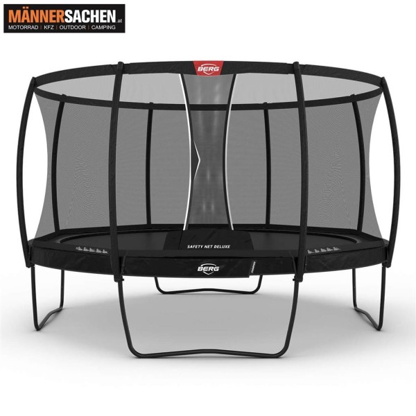 BERG TOYS Trampoline CHAMPION REGULAR 430 Schwarz + SICHERHEITSNETZ DELUXE 35.44.95.03